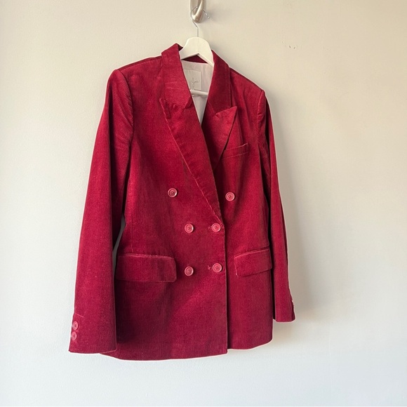 JOIE Markina Blazer In Velvet Blackberry Size 4 - Picture 3 of 9
